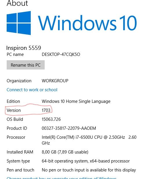 Hỏi về update windows 10 Version 1703 -> 1709