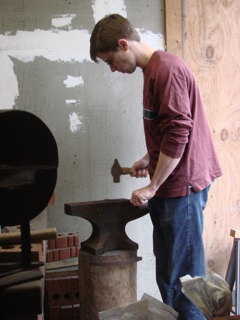 Eric Hart of the Alamance Makers Guild Concentrates on Hammer Technique Eric Hart of the Alamance Makers Guild Concentrates on Hammer Technique